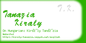tanazia kiraly business card